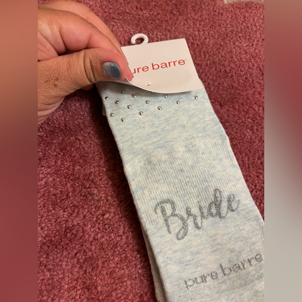 Pure Barre Light Blue 'Bride' Low-Cut Grip Socks NWT - Picture 5 of 7